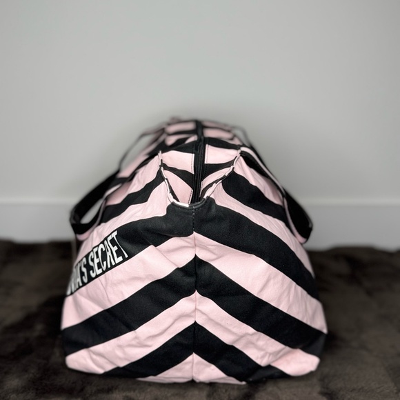 Victoria’s Secret Striped Tote | Pink and Black - Picture 6 of 12
